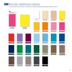 Nažehľovacie záplaty jednofarebné veľké - stredne šedá - visačka Nažehľovacie záplaty jednofarebné veľké - stredne šedá - visačka